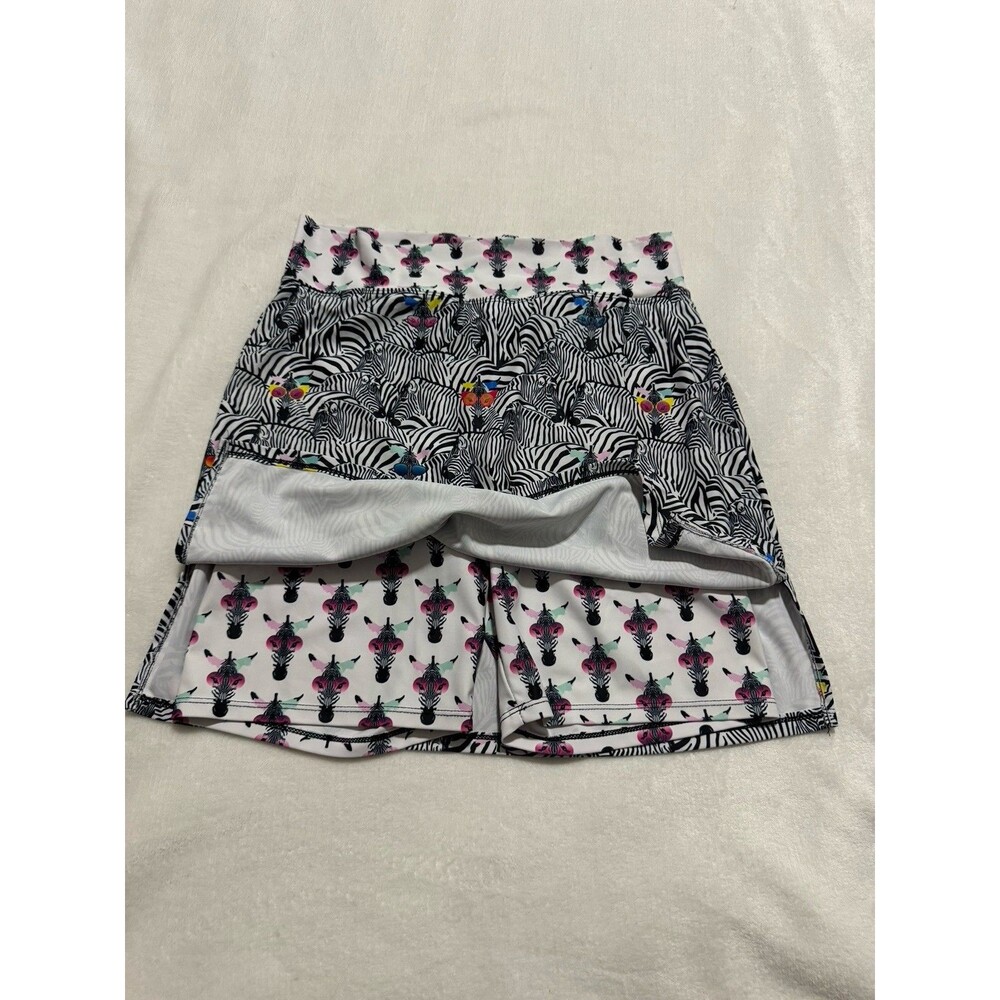 SkortObsession Skort Size Small Zebra Multicolor Athletic Print Fun Whimsical - Picture 2 of 7